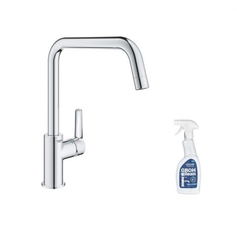 Mitigeur évier de cuisine medium chrome mat Grohe