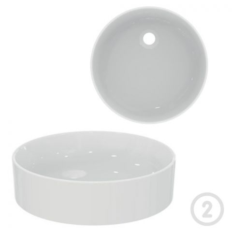 Lavabo double vasque à poser IDEAL STANDARD Conca, Design figuratif ronde