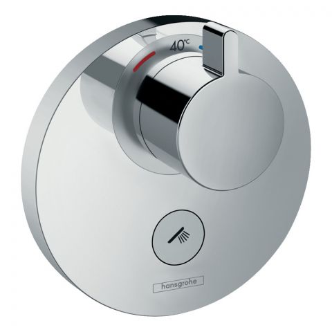 Façade robinet encastré thermostatique 1 sortie HANSGROHE ShowerSelect S haut débit avec robinet d'arrêt