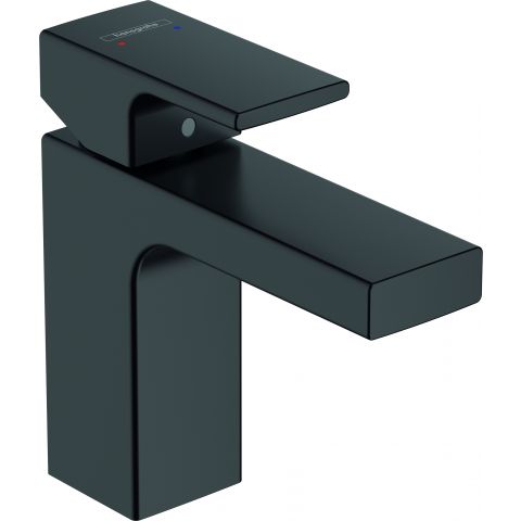 Mitigeur lavabo HANSGROHE Vernis Shape 100 Noir mat avec tirette et vidage synthétique