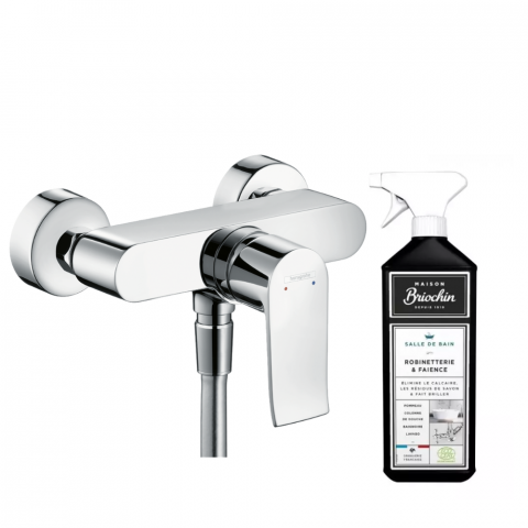 Mitigeur douche mécanique HANSGROHE Metris chromé + nettoyant Briochin