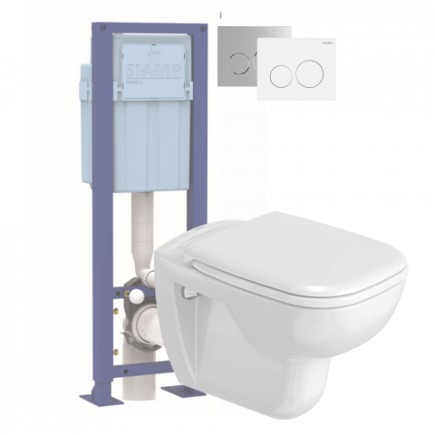 Pack WC suspendu DURAVIT D-code abattant inox