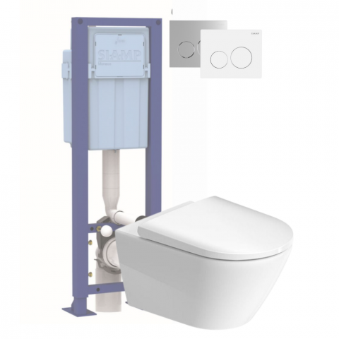 Pack WC suspendu sans bride DURAVIT D-Neo