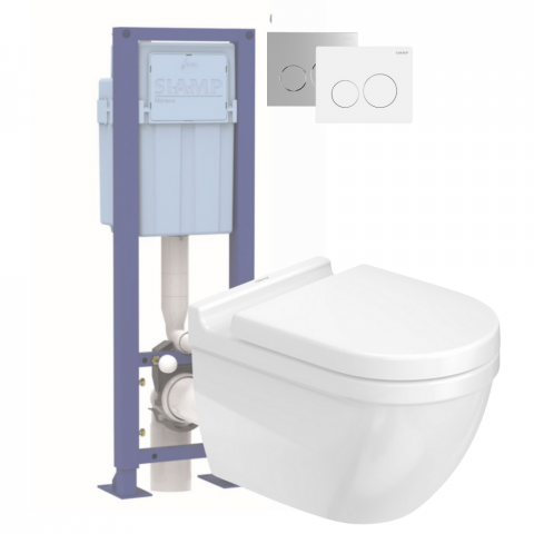 Pack WC suspendu sans bride DURAVIT Starck 3