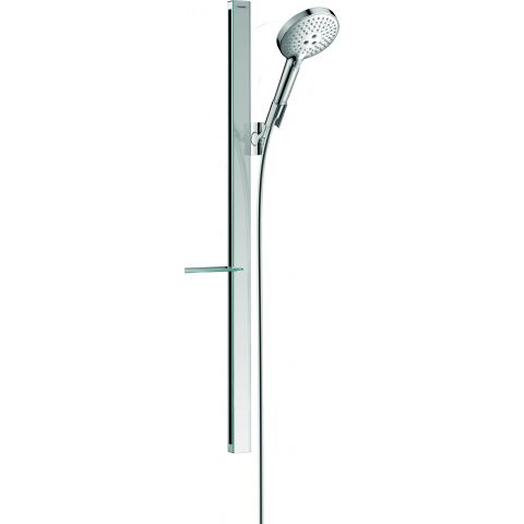 Set de douche 120 3jet avec barre Unica'E 90 cm et porte-savon chromé Hansgrohe Raindance Select S