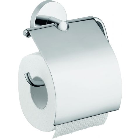 Porte-papier avec couvercle WC HANSGROHE Logis Chromé