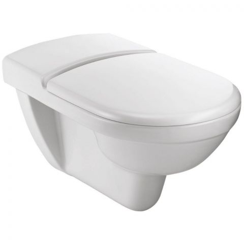 Linie Vido WC suspendu blanc brillant avec Linie Ilana bâti