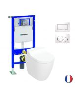 WC lavant GEBERIT AquaClean Tuma Classic + bati support + Plaque de commande