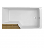 Baignoire bain douche antidérapante JACOB DELAFON Neo compacte | Blanc mat