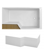 image Baignoire bain douche JACOB DELAFON Neo compacte + tablier | Acrylique renforcé