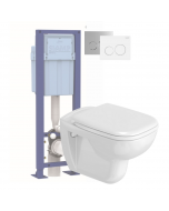 Pack WC suspendu DURAVIT D-code abattant inox